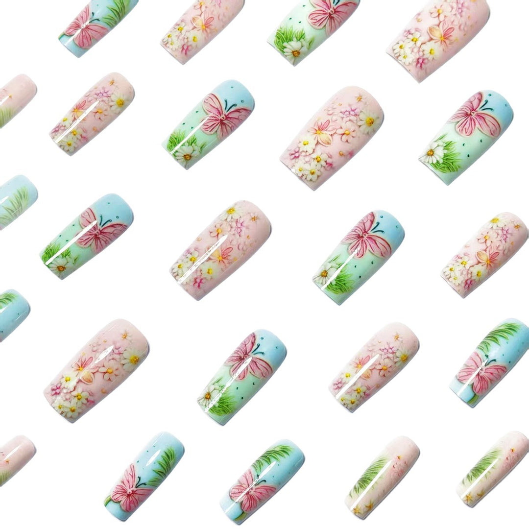 Creative Flower and Butterfly Art Nails Stornfield