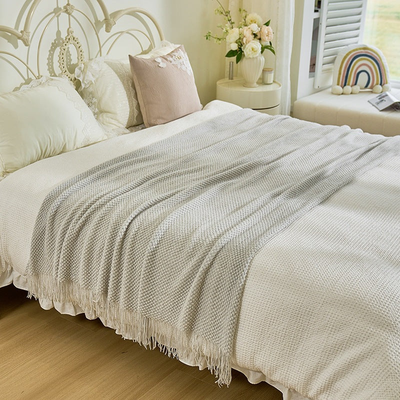Textured Knit Throw Blanket