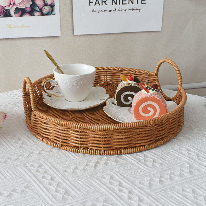 Round Rattan Serving Tray Stornfield