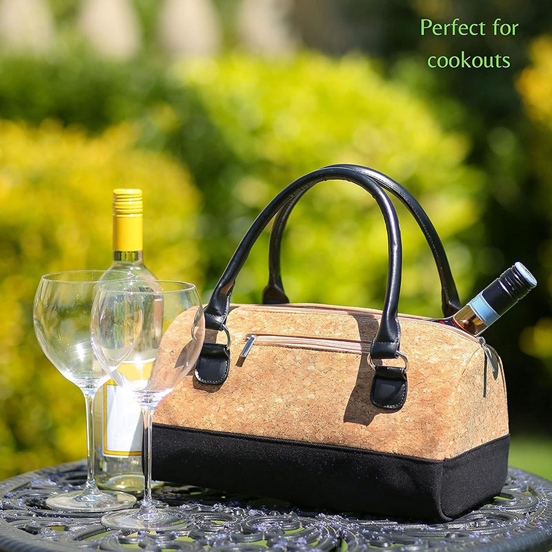 Ladies Elegant Wine Transport Bag with Insulating Lining Stornfield