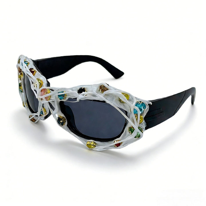 Ladies striking designer sunglasses with rhinestone applications Stornfield