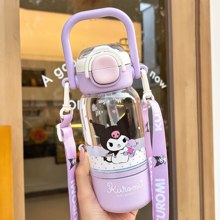 Women’s water bottle with cute animal design and sturdy carrying handle Stornfield