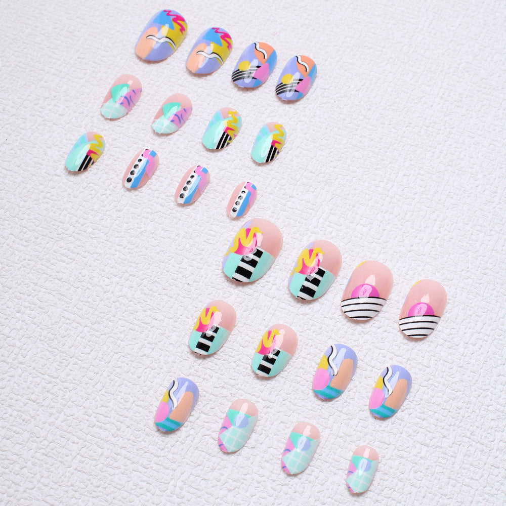 Artistic Patterned Press-On Nails Stornfield