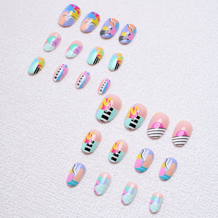 Artistic Patterned Press-On Nails Stornfield