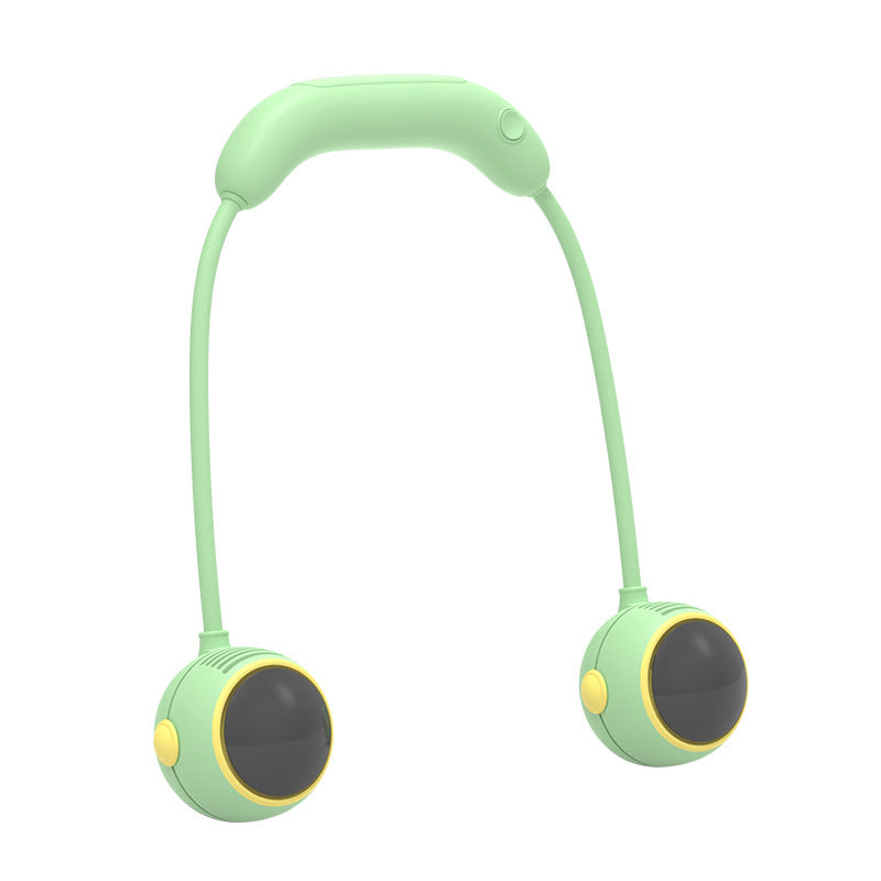 Cooling hands-free rechargeable dual bear-ear neck fan with adjustable speeds Stornfield