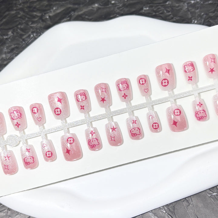 Playful Character-Themed Press-On Nail Collection