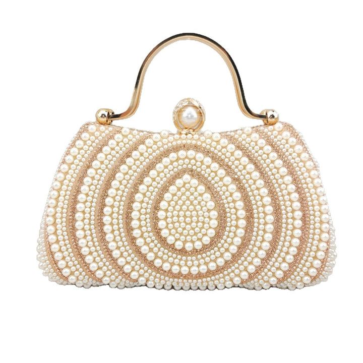 Elegant Pearl Beaded Evening Handbag