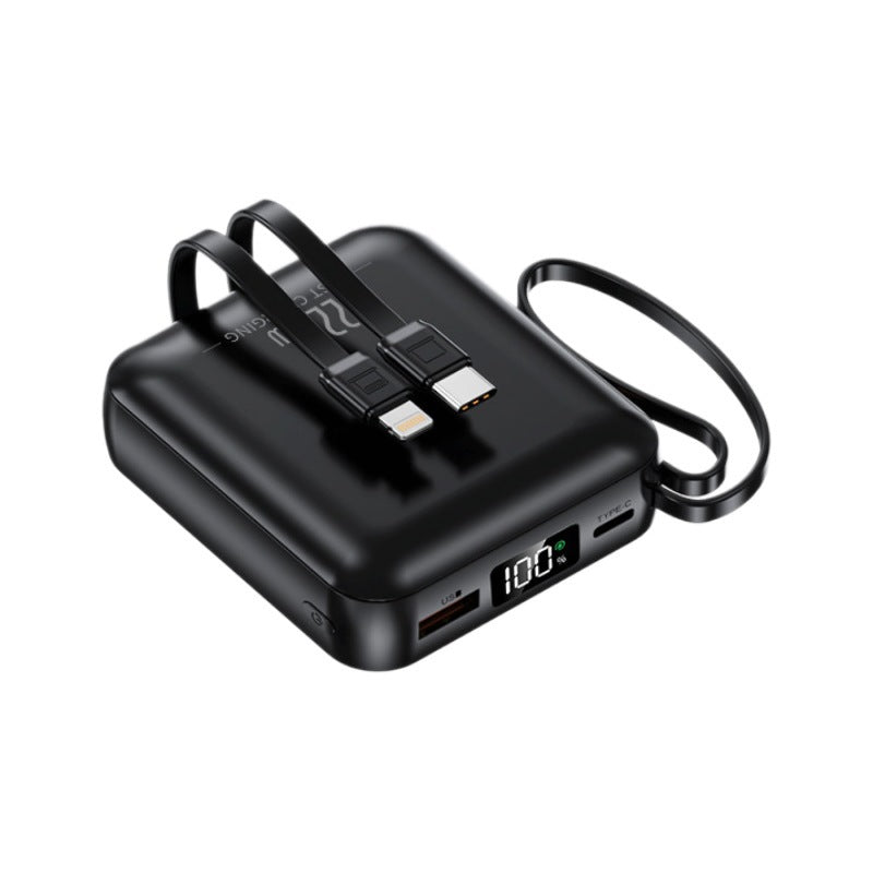Wearable power bank with dual USB-C connection and digital charge level indicator Stornfield