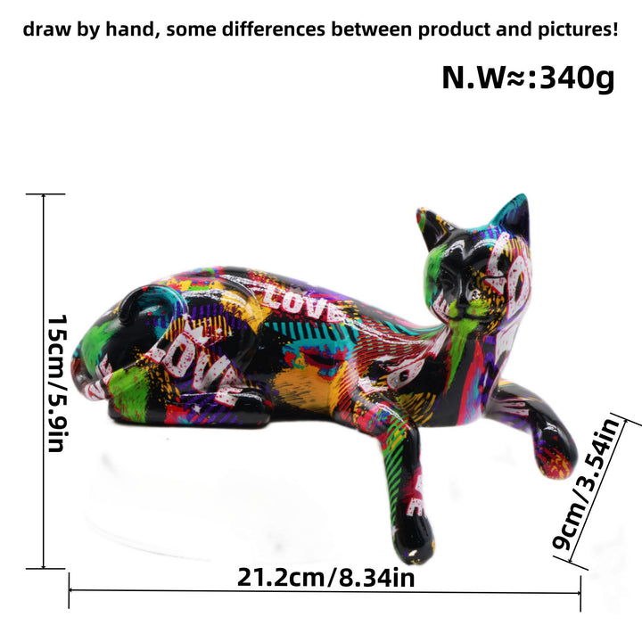 Colorful Cat Sculpture Stornfield