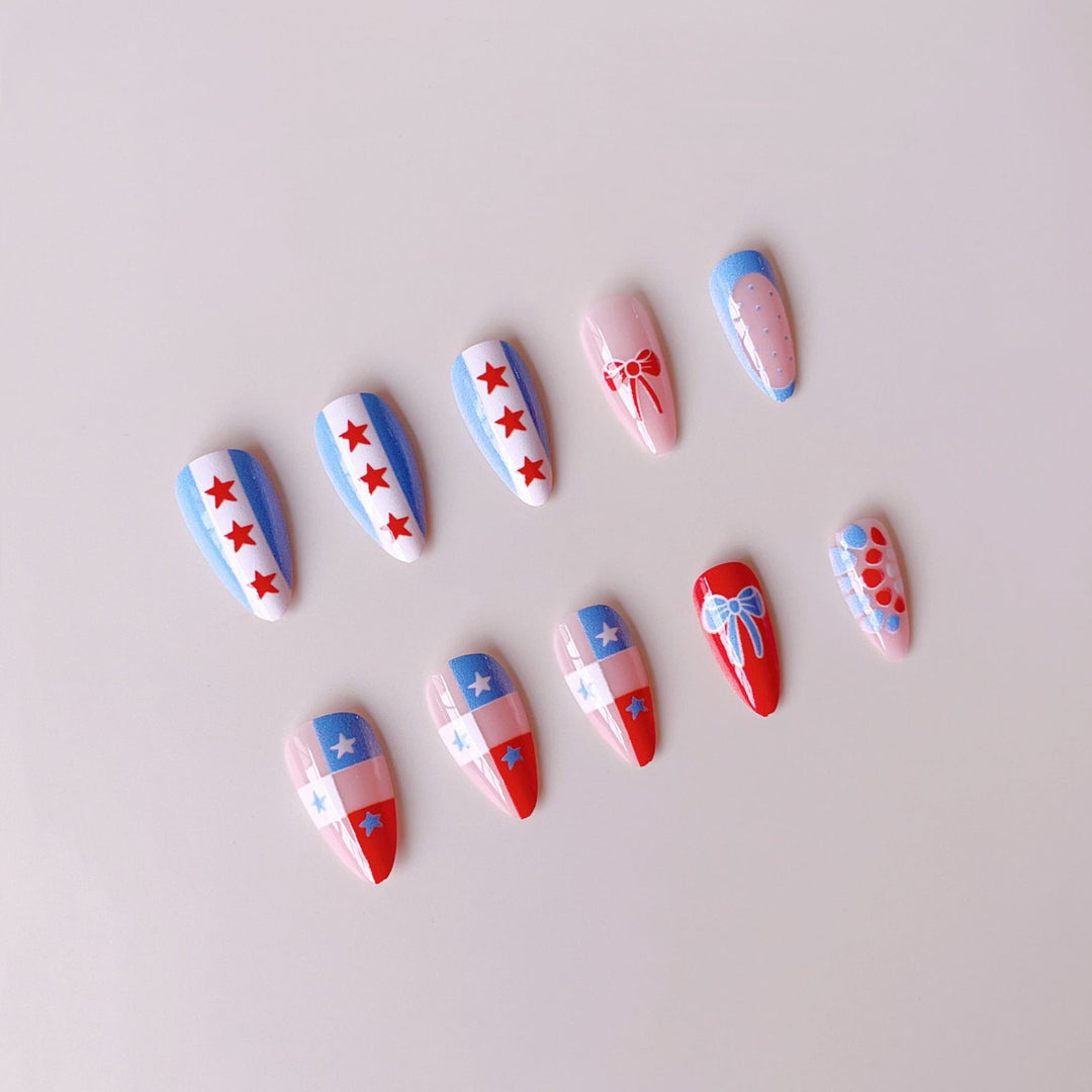 Creative nail art set with playful designs and accents Stornfield