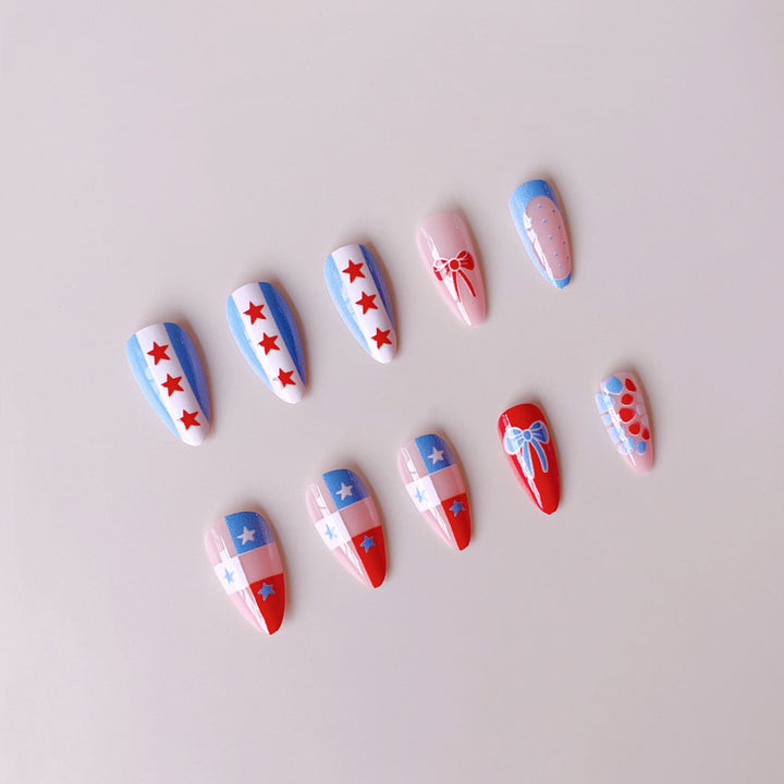 Creative nail art set with playful designs and accents Stornfield