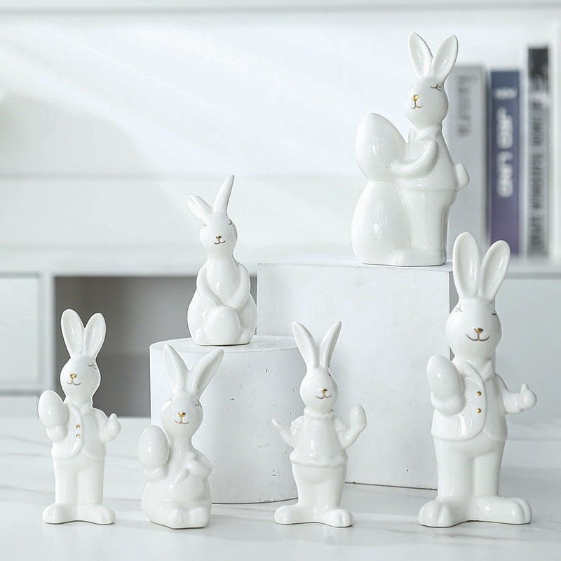 Ceramic Bunny Figurine Stornfeild