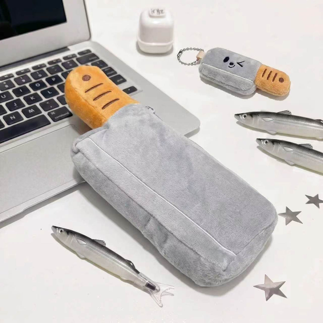 Plush Cartoon Popsicle-Themed Pencil Case