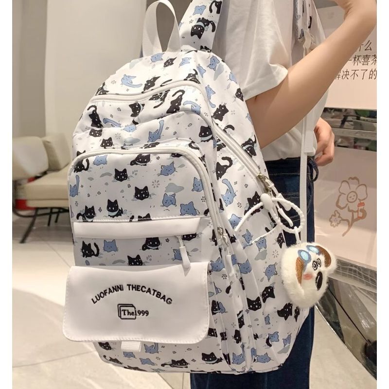 Playful Cat-Themed Backpack Stornfield