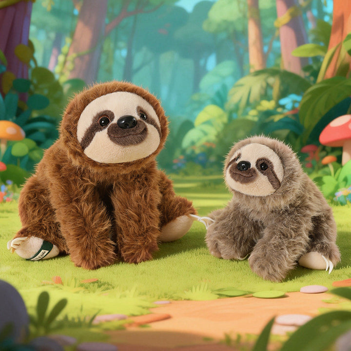 Lifelike Lying Sloth Plush Cushion Toy with Ultra-Soft Faux Fur and Cuddly Filling Stornfield