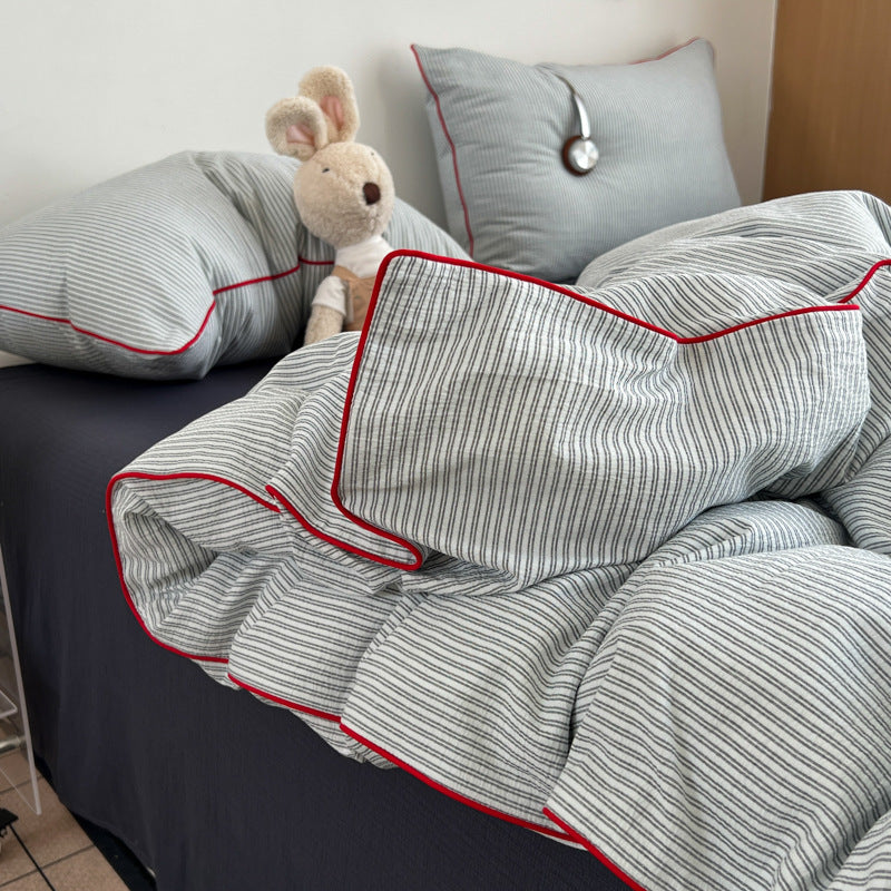 Striped Soft Duvet Cover Set