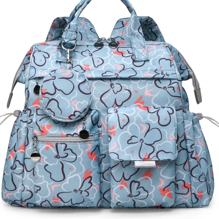 Multi-Pocket Floral Design Backpack Stornfield