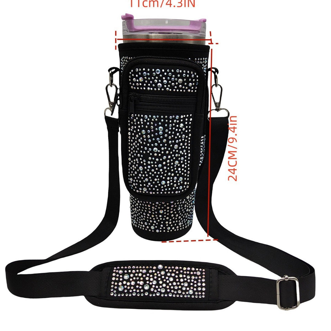 Ladies drinking bottle cover with sparkling rhinestones Stornfield