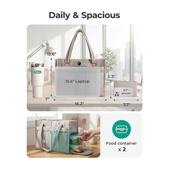 Multifunctional tote bag with insulating interior compartment Stornfield