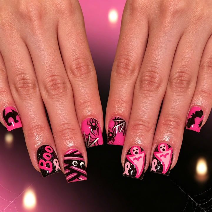 Halloween-Themed Spider and Ghost Nail Art Set Stornfield