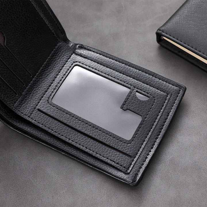 Textured Bi-Fold Leather Wallet Stornfield
