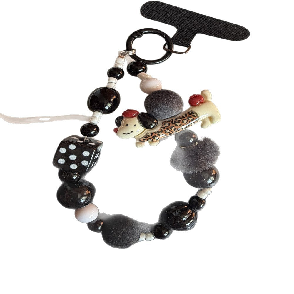 Playful Beaded Pet-Themed Keychain Stornfield