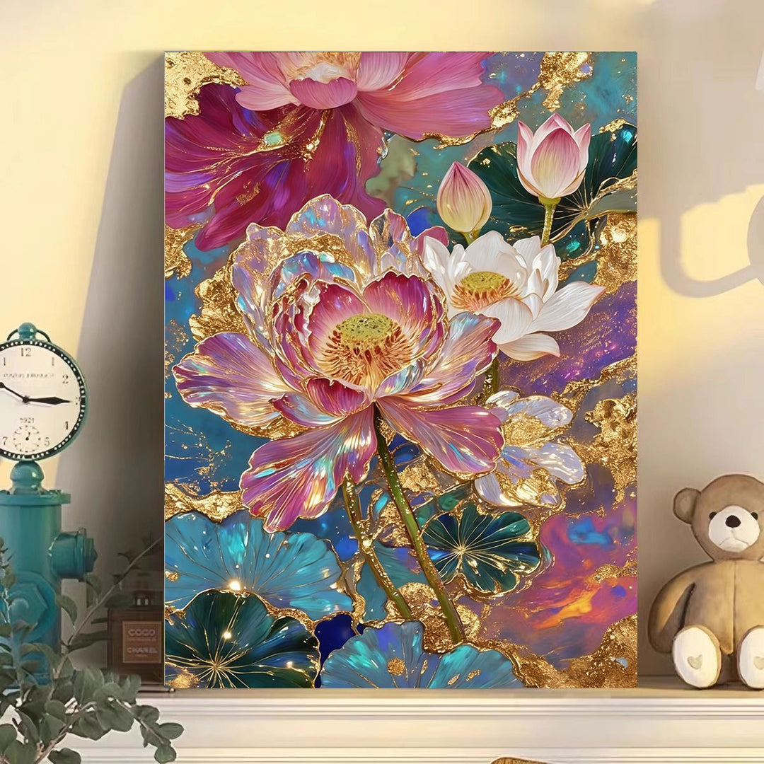 Luxurious Floral Abstract Canvas Wall Art Stornfield