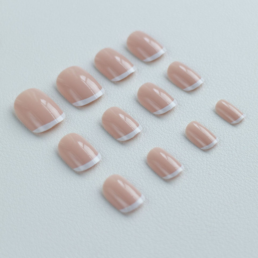 Elegant French Tip Gel Nail Art Set