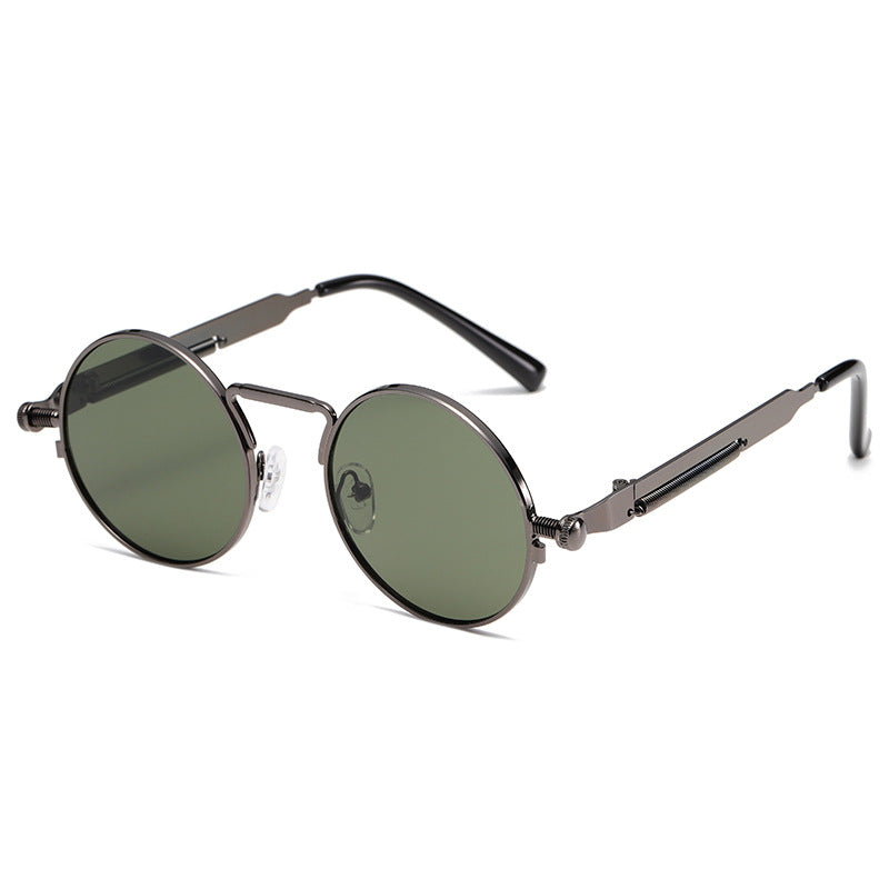 Women's fashionable round sunglasses with precise metal frame Stornfield