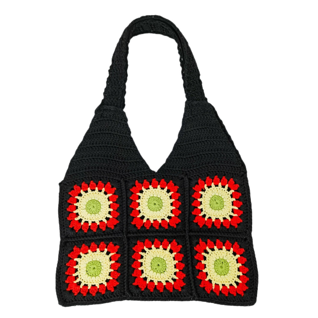 Crochet handbag with retro pattern Stornfield