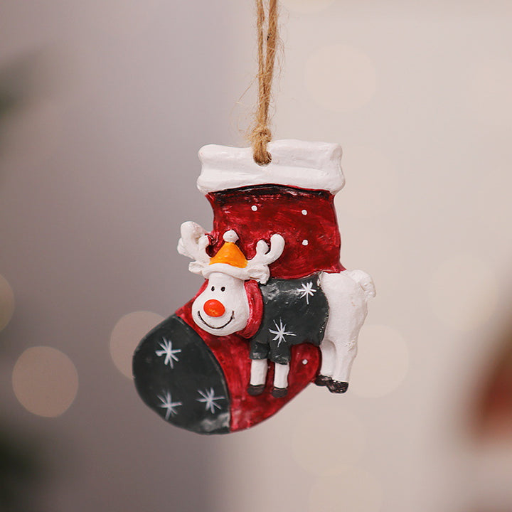 Decorative Christmas stocking with reindeer motif Stornfield