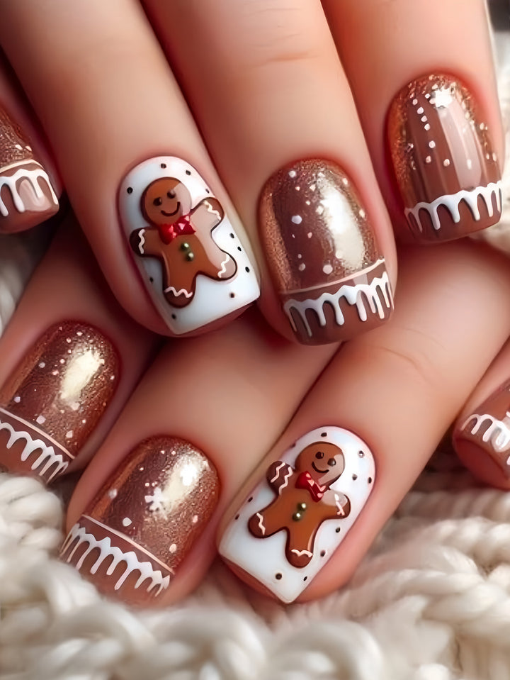 Decorative Glittery Star-Accented Press-On Nail Set Stornfield