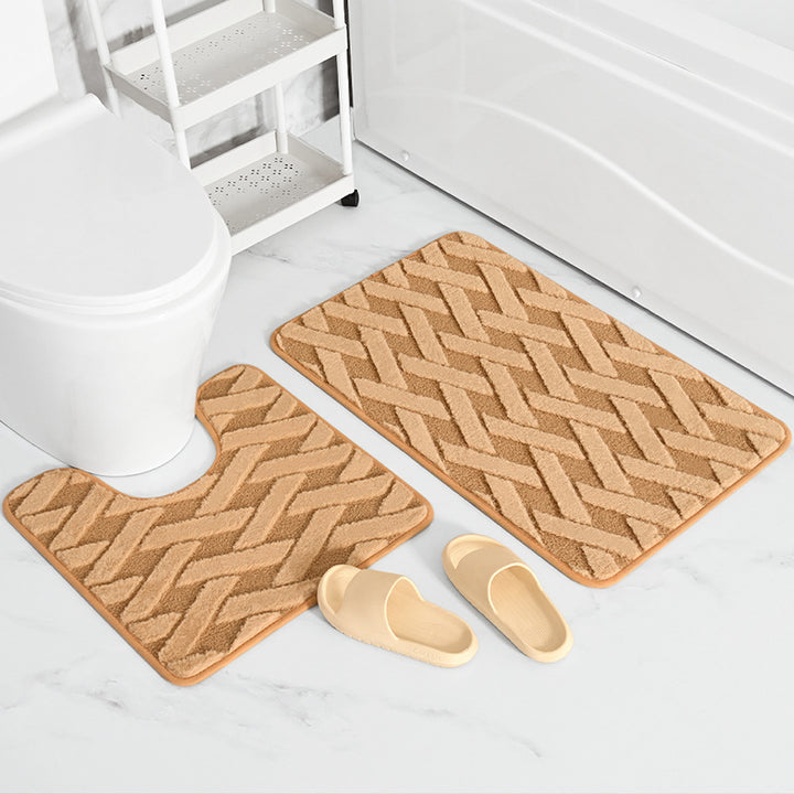 Plush Weave Bath Mat Set