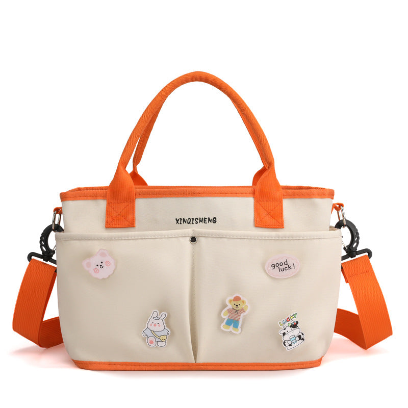 Multi-Pocket Floral Pattern Tote Bag Stornfield