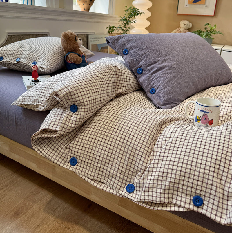Cozy Checked Duvet Cover Set