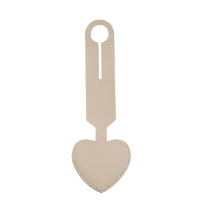 heart-shaped leather luggage tag with adjustable loop Stornfield