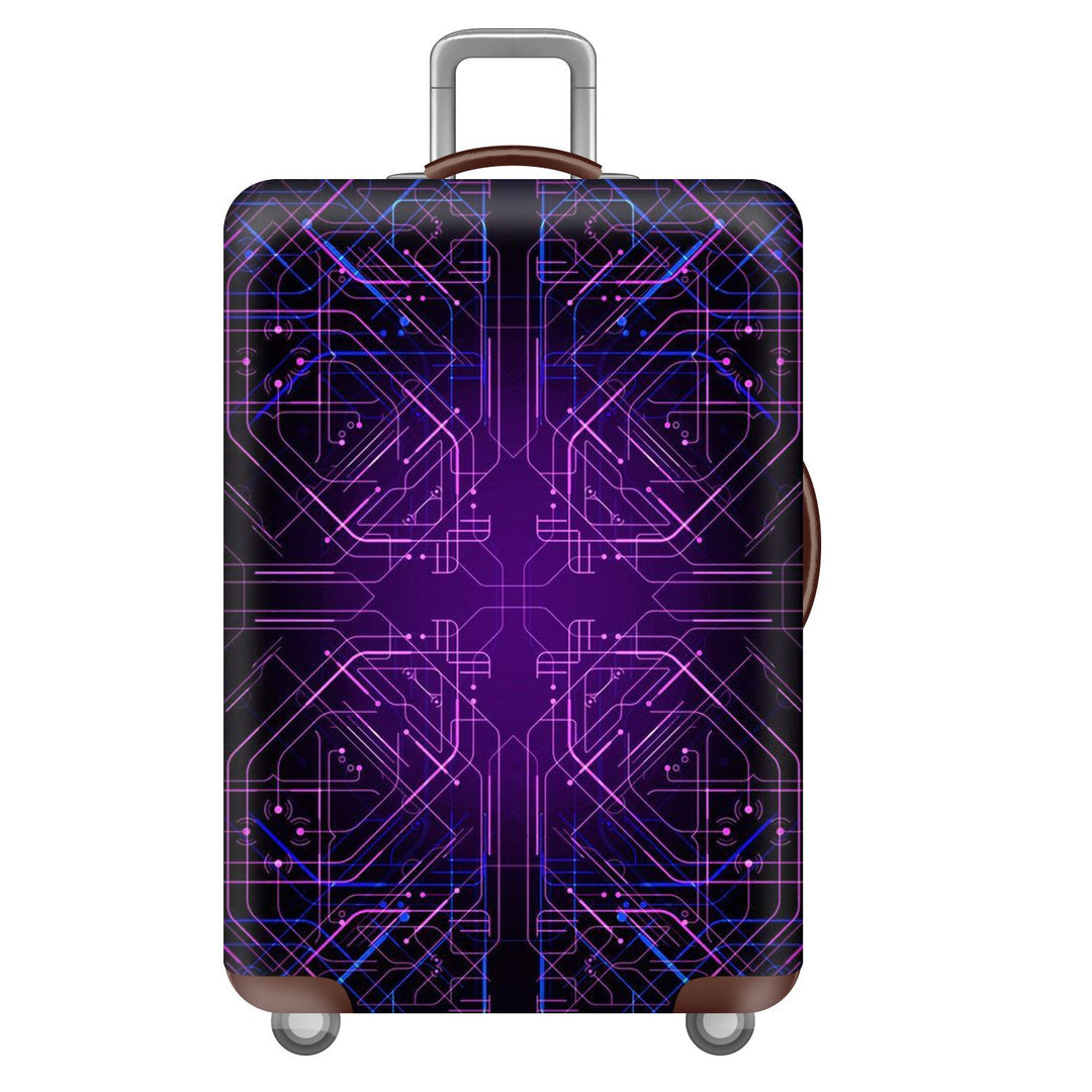 Unisex nan elastic suitcase cover with three-dimensional honeycomb pattern, shock-absorbing stretch protection cover for trolley with zipper Stornfield