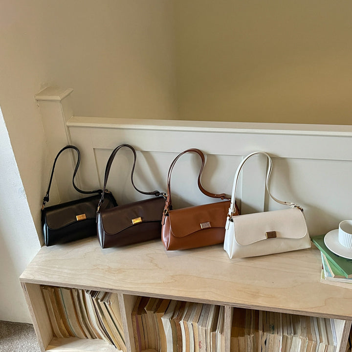 Structured Leather Shoulder Bag