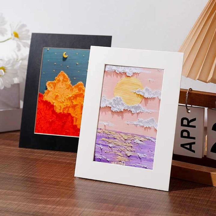 Artistic Cat Illustration Picture Frame for Home