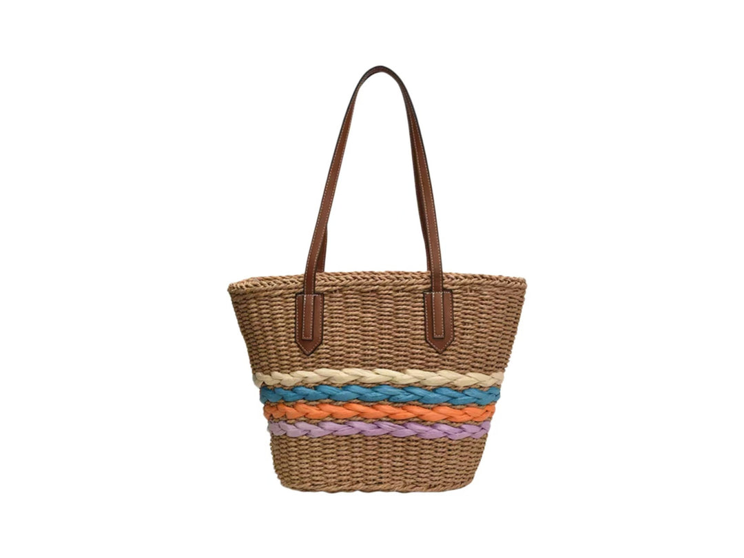 Shoulder bag made of braided material with colorful detail Stornfield