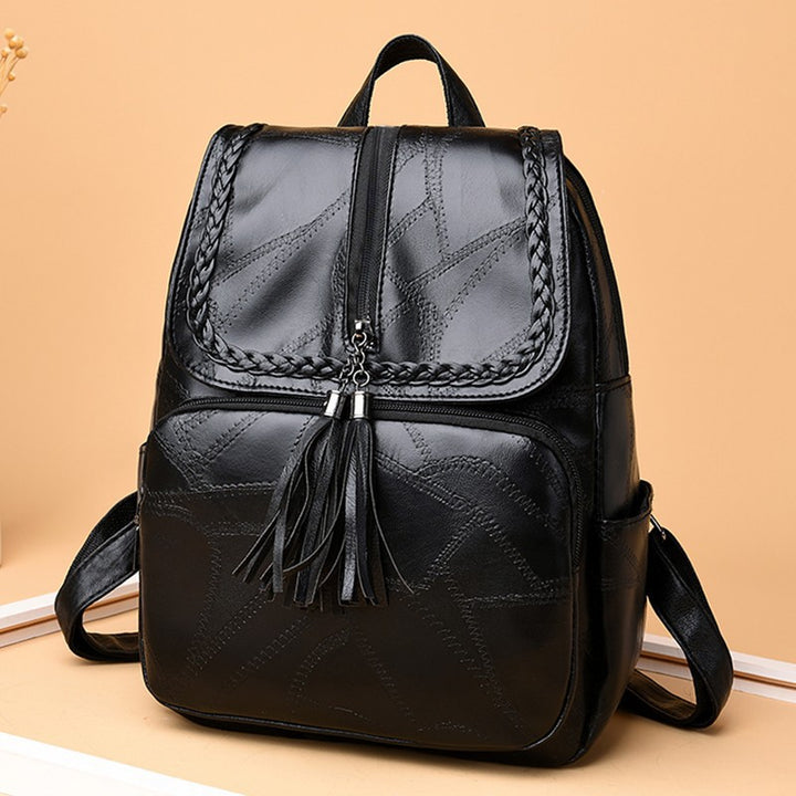 Chic Textured Leather Backpack Stornfield