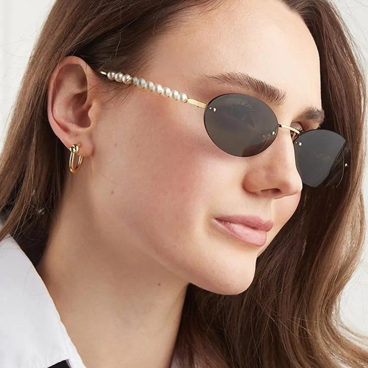 Women's stylish oval sunglasses with elegant embellishments Stornfield