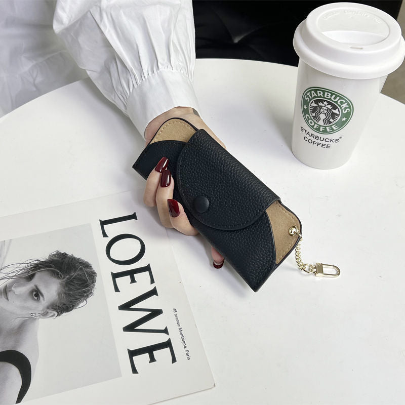 Textured Leather Zip Coin Purse Stornfield