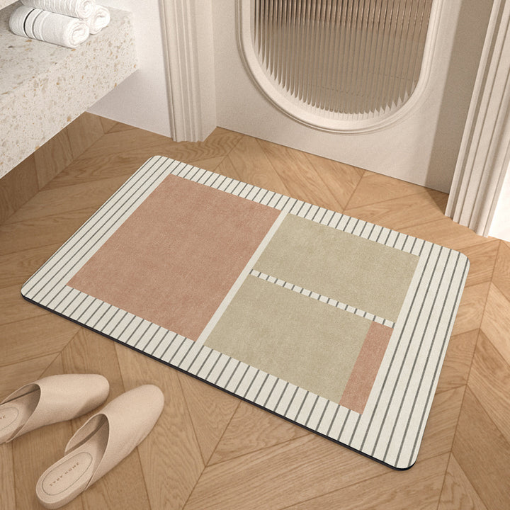 Geometric Pattern Textured Bath Mat Stornfield