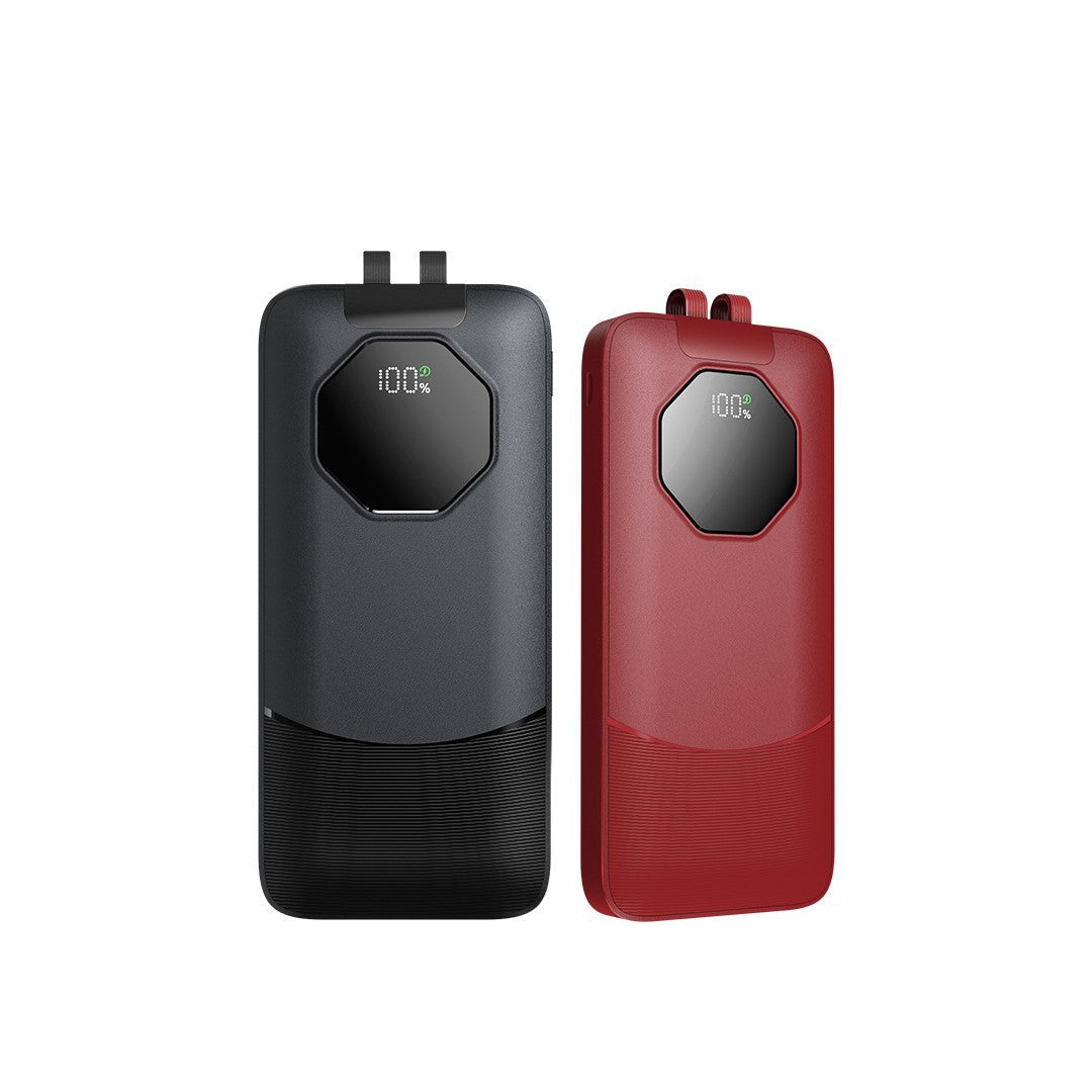 Portable power bank with water-repellent surface and digital charge status indicator Stornfield