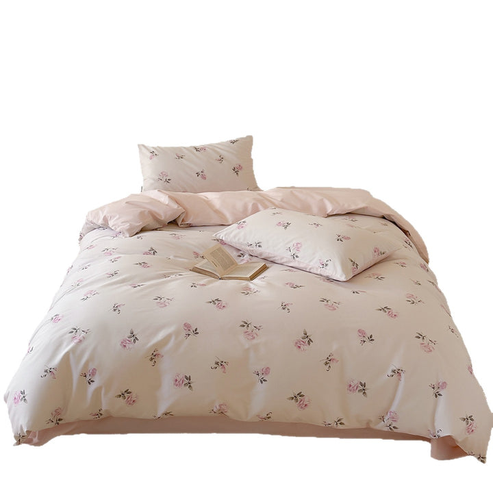 Cotton-Blend Striped Patchwork Duvet Cover and Pillowcase Set