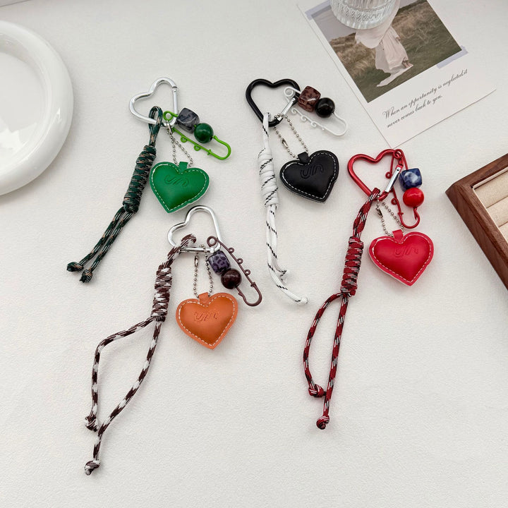Heart-Shaped Leather Keychain Stornfield