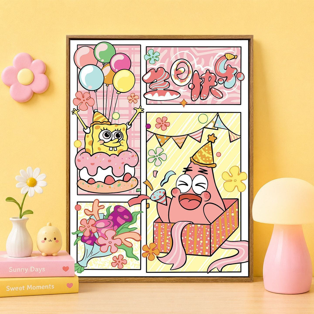 Cartoon Character Themed Wall Art Print Stornfield