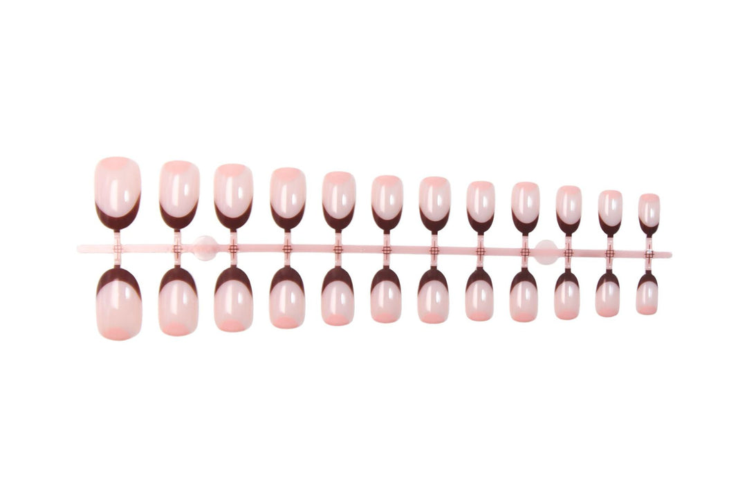 Acrylic nail set with elegant French tips and high-quality details Stornfield