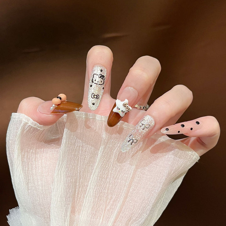 Glamorous Crystal-Studded Stiletto Press-On Nails Stornfield
